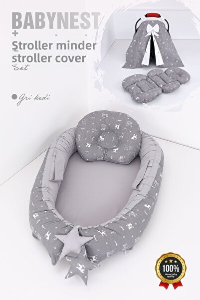 Umaybebek Babynest, Baby Sleeping Bed 0-2 Years - Stroller Set