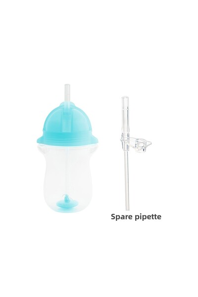 Munchkin كأس تدريب بقفل بقشة، 12 شهرًا، 296 مل، أزرق، وقشة احتياطية 1 قطعة