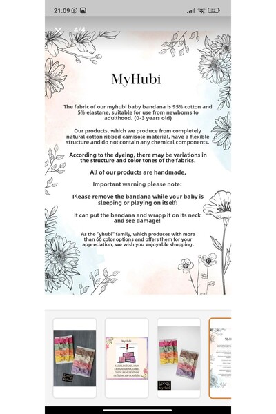 MyHubi Handmade Baby Girl GRAND Bandana