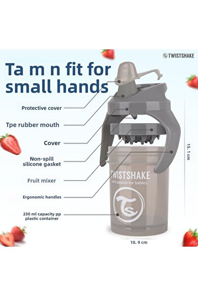 Twistshake Mini Cup 4+m Black 230 ml Baby Exercise Pp Cup