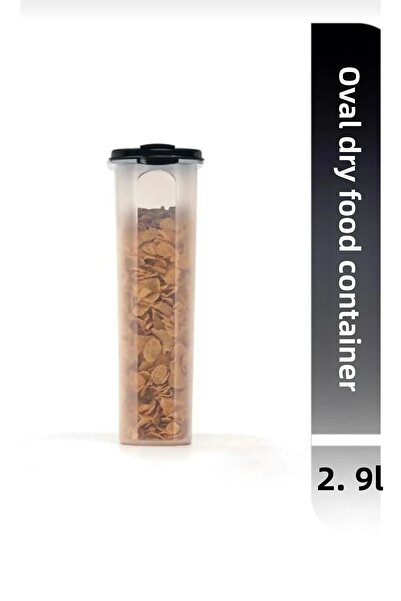 Tupperware تخزين الطعام الجاف البيضاوي سعة 2.9 لتر