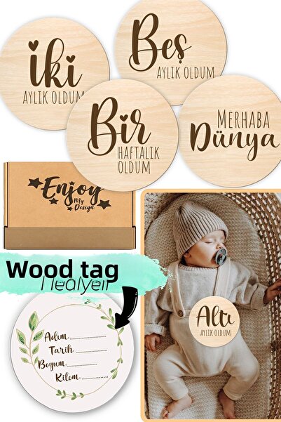 Enjoymydesign مجموعة بطاقات ذاكرة الطفل، بطاقات التقاط الصور الشهرية للأطفال،...