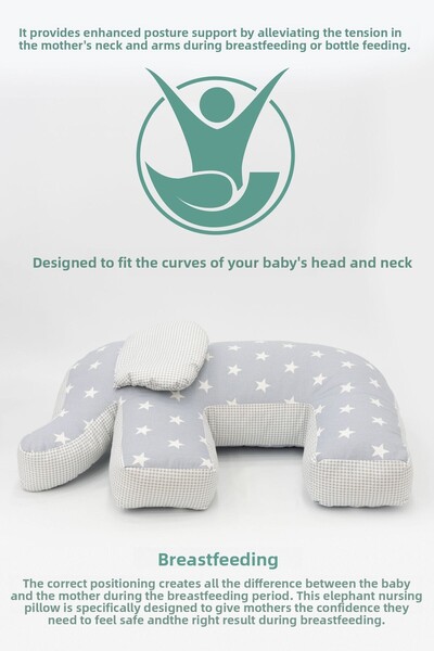 mordesign Pregnancy Pillow, Baby Support Seat; Baby Nursing Mat; Decorative Pillow, Safari Series, Gray