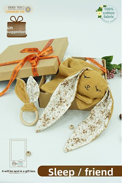 mordesign سلسلة Morbunny - رفيق النوم من الموسلين، صندوق هدايا لحديثي الولادة...