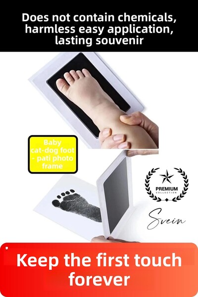 Svein Baby Hand Footprint Photo Frame Set Picture Inkless Printing Kit Memory...