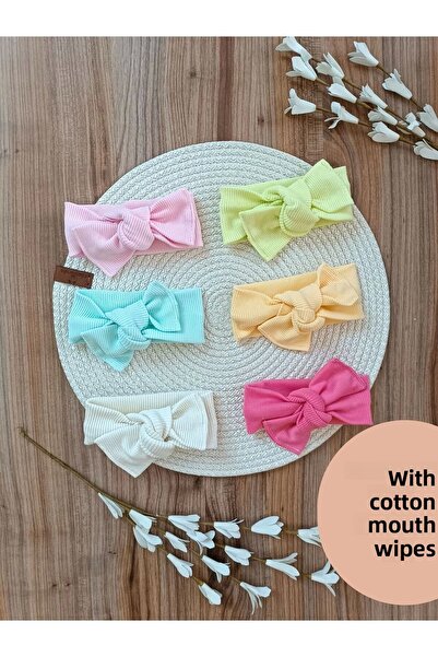 Bebella مجموعة مكونة من 6 قطع من باندانا قطنية 100% وربطة عنق على شكل فيونكة هدية للفتيات