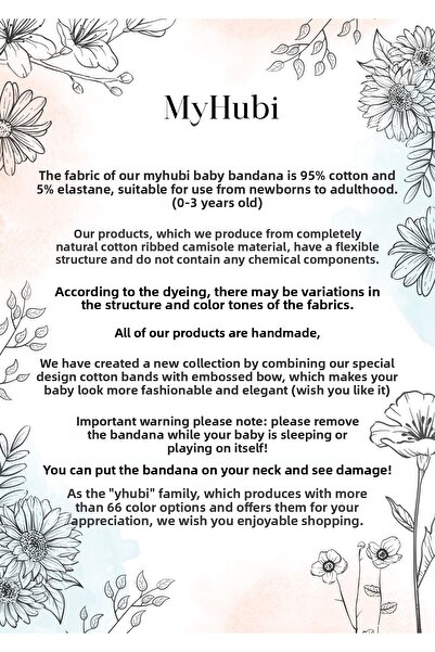 MyHubi Handmade Baby Girl GRAND Bandana