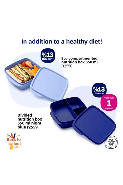 Tupperware 2-piece Nutrition Set with Compartments