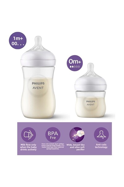 Philips Avent مجموعة زجاجات الرضاعة الطبيعية PP