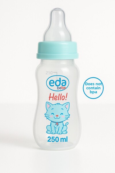 Eda 250 ml Baby Bottle – Bpa Free, Leak Proof Lid, Scaled Body