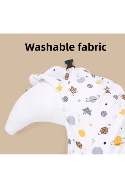 Lucky Day Luxury Breastfeeding Pillow Breastfeeding Support Pillow Breastfeeding Cushion Sitting Support Cushion White Patterned