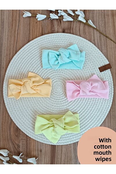 Bebella مجموعة من 4 قطع للفتيات الصغيرات 100% باندانا قطنية - هدية باندانا للشعر