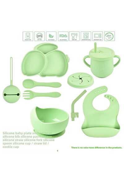 jojobebek مجموعة تغذية سيليكون طبق طعام سيليكون مفرغ من الهواء، وعاء طعام، مر...