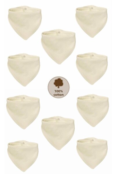 Lumos Trade Unisex Baby Organic Fabric Double Layer White Color Scarf Bib - D...