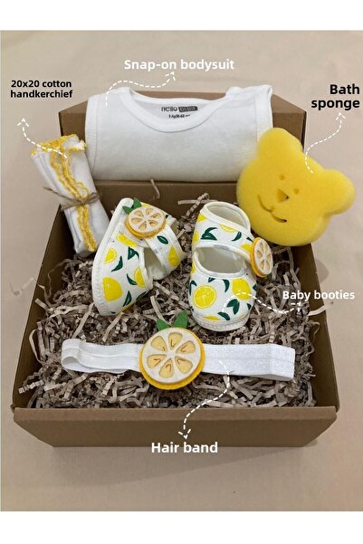MASALBABY مجموعة هدايا الترحيب بالطفل، أحذية الأطفال والجوارب والمناديل المبل...