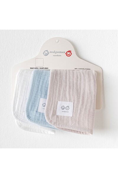 andywawa مناديل فم الطفل 3 قطع 20x20 سم
