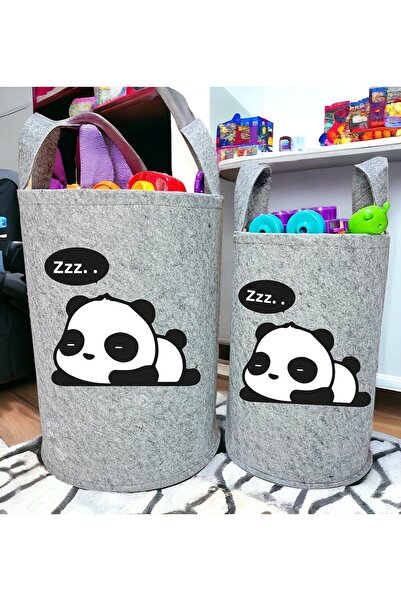 Trend Sizde غرفة الأطفال والرضع بنمط الباندا الرمادية - للجنسين، كبيرة ومتوسط...