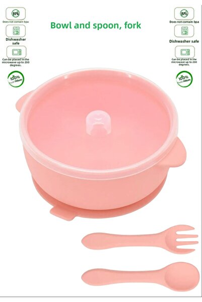 GÜLÜMSE BEBEK Vacuum Food Bowl with Silicone Lid, Six Vacuum Food Bowls, Sili...
