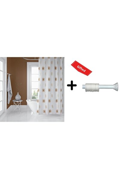 Zethome Perdeau de duș pentru baie 6969 120x200 Suport pentru țeavă pentru pe...