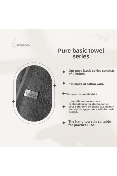 Semecca Pure Basic Cotton Towel 50X85 One Piece Hand Towel
