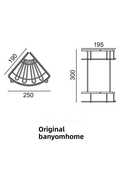 ÇELİK BANYO حامل شامبو من الفولاذ المقاوم للصدأ 2 قطعة مقاس 19 × 19 سم