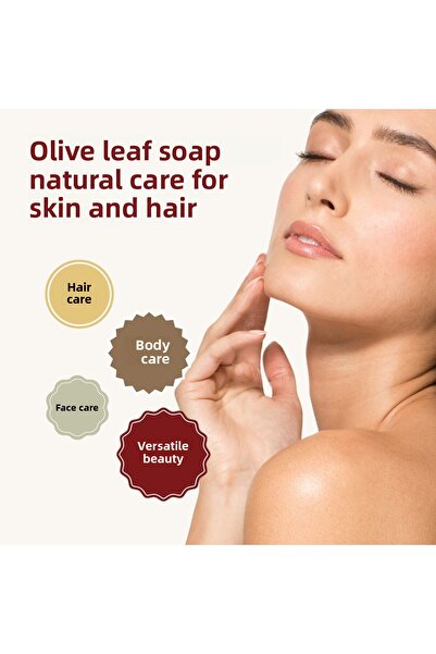 dionesse Olive Leaf Soap 120 Gr - Handmade, Natural Cleansing Solid Soap for Sensitive Skin