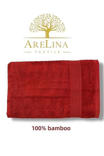 Arelina Textile Bamboo Mystery Border Red 70x150 Bath Towel