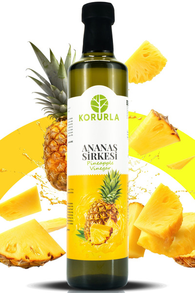 Korurla Ananas Sirkesi Doğal Fermantasyon Pineapple Vinegar 500 ml