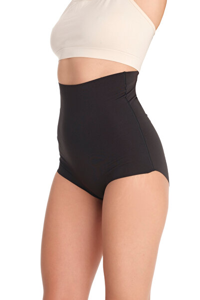 rebirth Non-Marking Silicone Strip Anti-Slip Laser Cut Short Slip Corset Black L