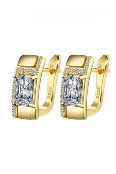 Kelan 14K gold-plated earrings with Crystal Cleo crystals – sparkling elegance