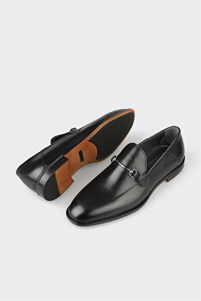 Elle Shoes Siyah Deri Erkek Klasik Ayakkabı