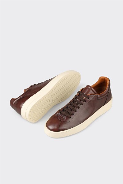 Elle Shoes Kahve Deri Erkek Spor Ayakkabı