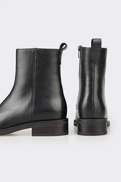 Elle Shoes Siyah Deri Kadın Günlük Bot
