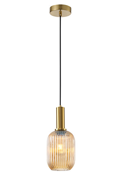 Apliqa Emma Eskitme Bal Camlı Tekli Sarkıt Avize