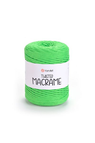 Yarnart Twisted Macrame - Μακραμέ Χέρι Πλεκτό Νήμα Πράσινο-802