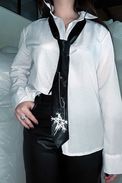 Carpe Pentagram Design Tie