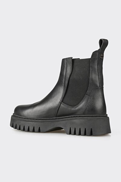 Elle Shoes Siyah Deri Kadın Günlük Bot