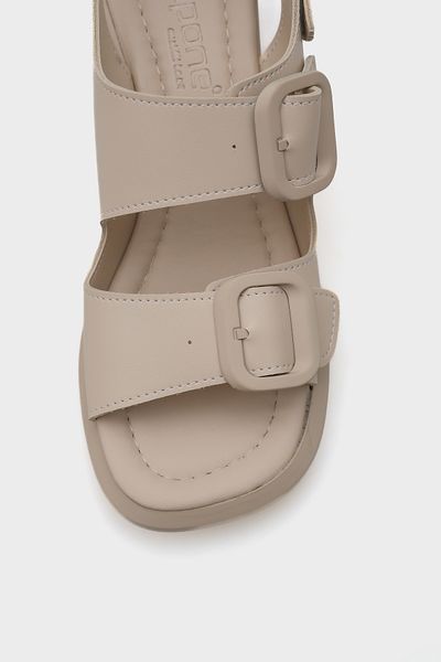 Capone Outfitters Sandale de damă Dixie cu toc mediu cu cataramă dublă