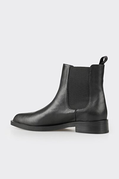 Elle Shoes Siyah Deri Kadın Günlük Bot