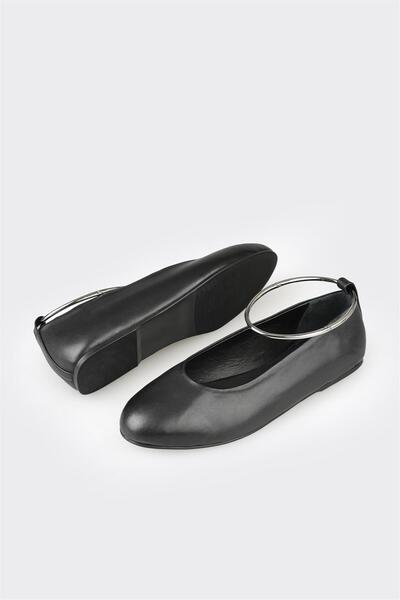 Elle Shoes Siyah Deri Kadın Günlük Ayakkabı