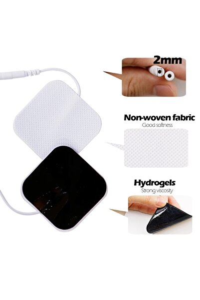 FİZYOPOL Universal Tens Cihazı Kablolu Yedek Elektrot- 5x5 Tens Pedi 4 Lü Paket