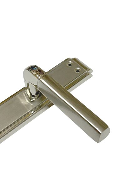 Hira Melis Lüx Gül Nikel-saten Wc Kapı Kolu – Tuvalet & Banyo Için, Kilitli, (1 TAKIM-ARKA VE ÖN) Sol Yön