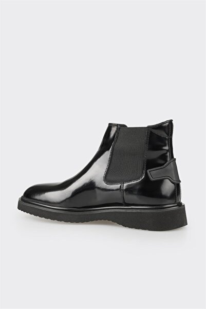 Elle Shoes Siyah Deri Erkek Klasik Bot
