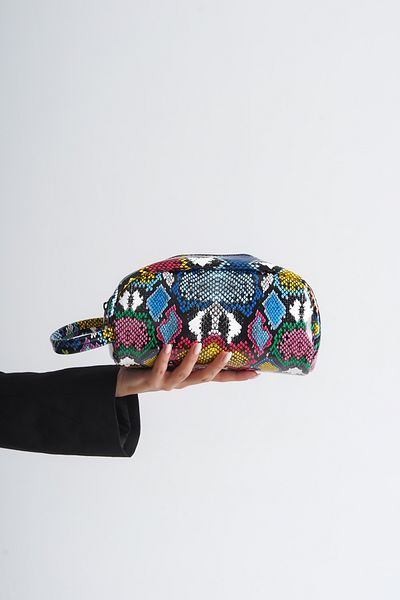 Capone Outfitters Geantă Capone pentru machiaj și mână din piele lacuită Konda Snake