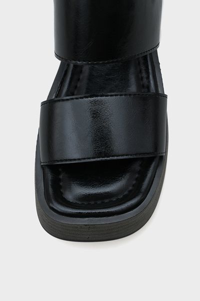Capone Outfitters Sandale de damă Dora cu toc cu pană cu bretele duble