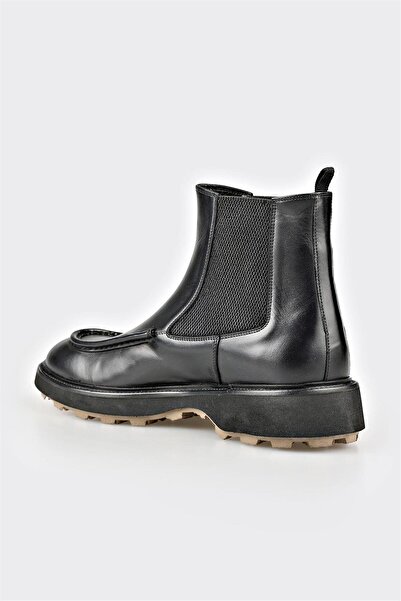 Elle Shoes Siyah Deri Erkek Günlük Bot