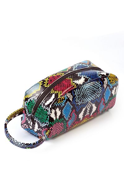 Capone Outfitters Geantă Capone pentru machiaj și mână din piele lacuită Konda Snake