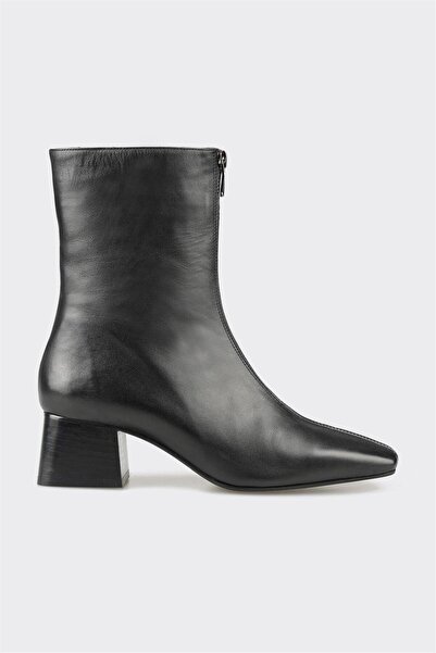Elle Shoes Siyah Deri Kadın Klasik Bot