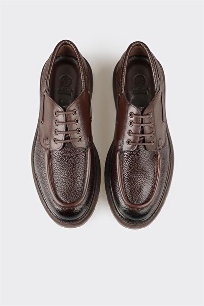 Elle Shoes Brown Leather Men's Casual Shoes