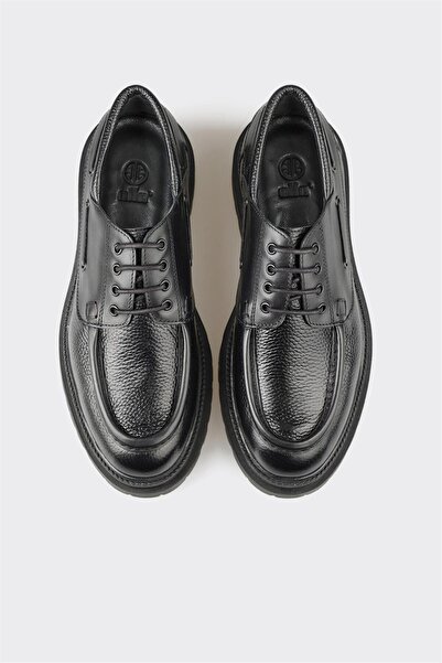 Elle Shoes Black Leather Men's Casual Shoes